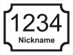 Nickname - číslo