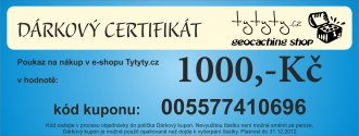 Dárkový certifikát - 1000,-Kč