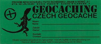 Samolepka Geocache - CZ - 25x11cm