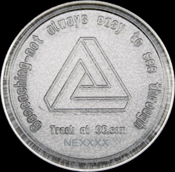 Geocaching CRYSTAL Glass Geocoin