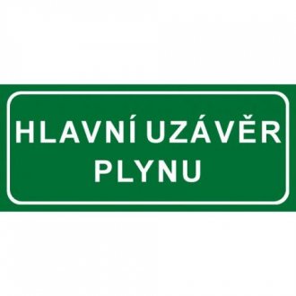 Hlavní uzávěr plynu 21 x 9