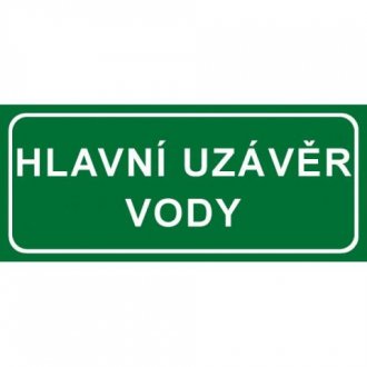 Hlavní uzávěr vody 21 x 9