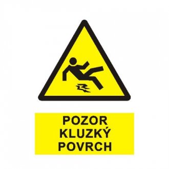 Pozor kluzký povrch A4