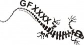Trackovací samolepka - GEOfashion Lizard - mini - bílá